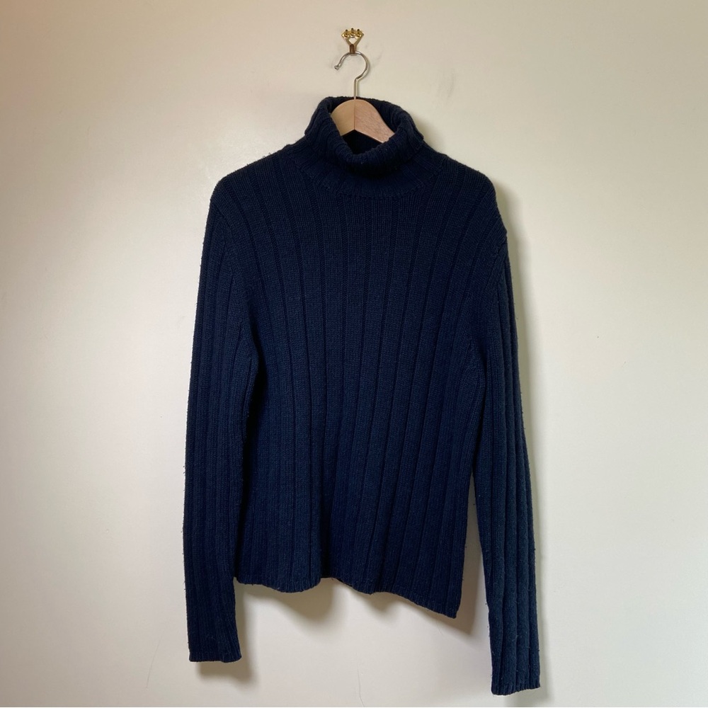 Abercrombie & Fitch Vintage Ribbed Navy Sweater